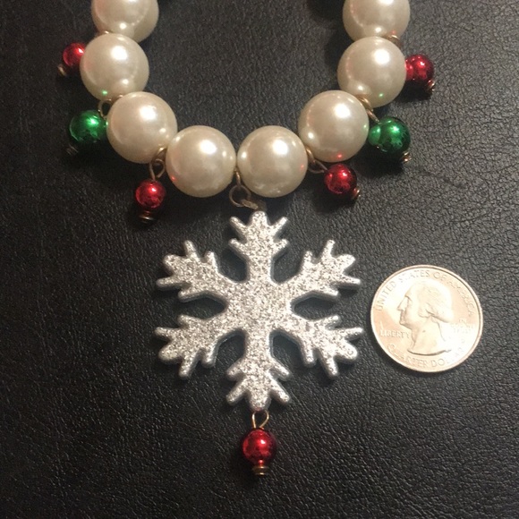 SPARKLE SNOWFLAKE ❄️ & PEARL bracelet - Picture 4 of 4
